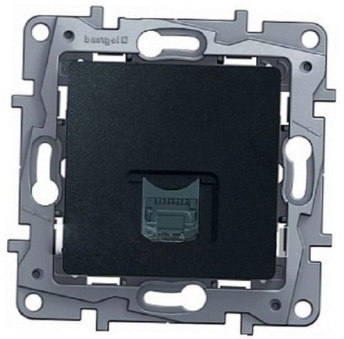 Розетка телефонная без рамки Legrand Etika 1-м. RJ11 антрацит картинка